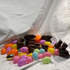 Colorful Easter Egg and Bunny Set